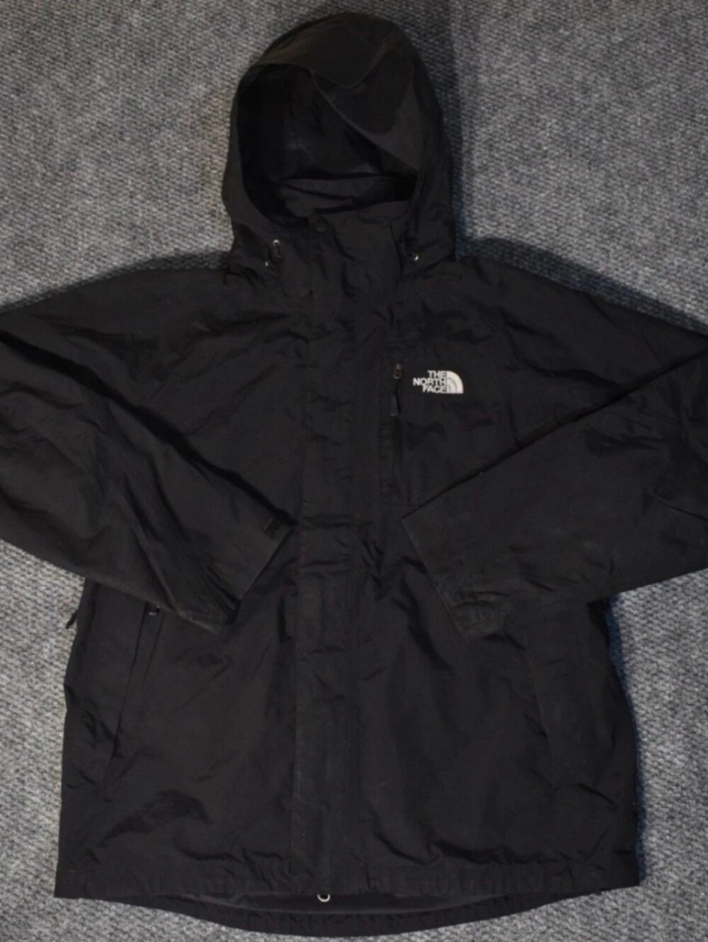 The North Face Men' Size Jacket Medium Black Hyvent Insulated Triclimate Hoodie